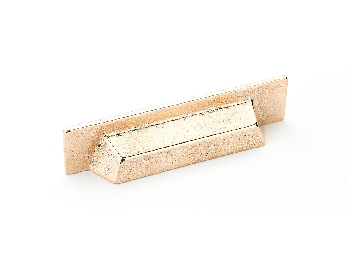 Schaub Vinci 96 mm C-C Rectangle Cup Pull in Natural Bronze