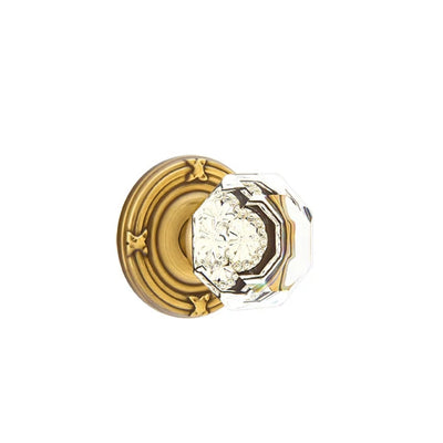 Emtek Old Town Knob with Ribbon & Reed Rosette in French Antique