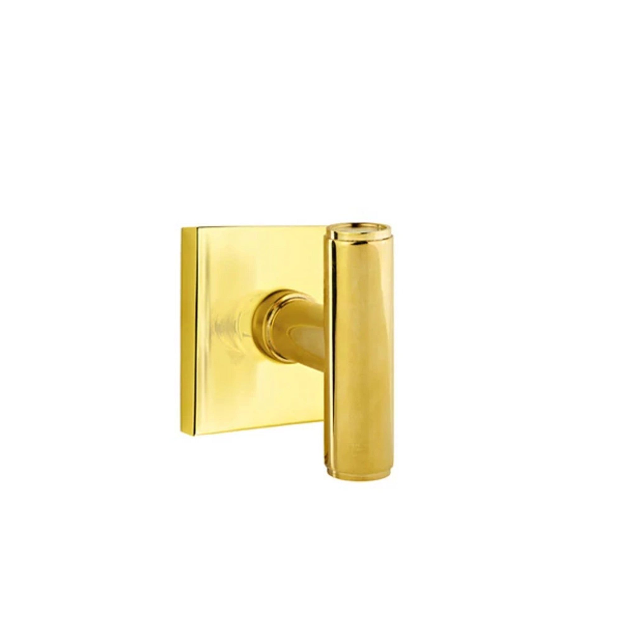 Emtek Ace Knob with Square Rosette in Unlacquered Brass