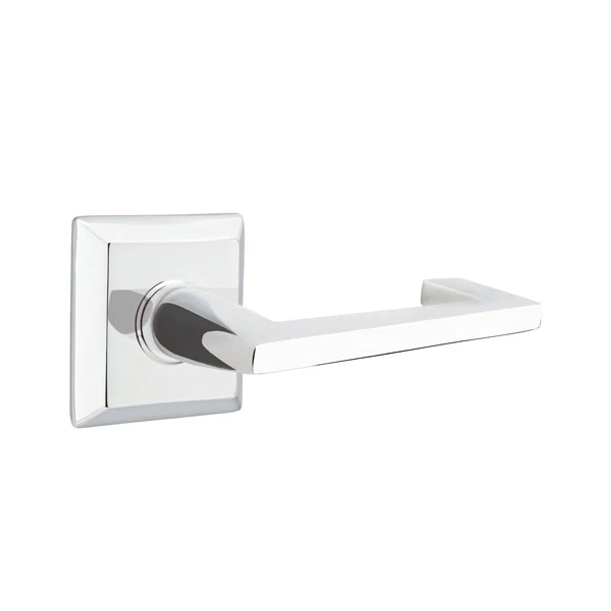 Emtek Argos Lever with Quincy Rosette in Polished Chrome