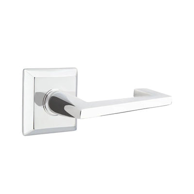 Emtek Argos Lever with Quincy Rosette in Polished Chrome