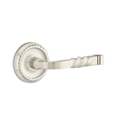 Emtek Santa Fe Lever with #8 Rosette in Satin Nickel