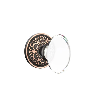 Emtek Hampton Knob with Lancaster Rosette in Oil Rubbed Bronze