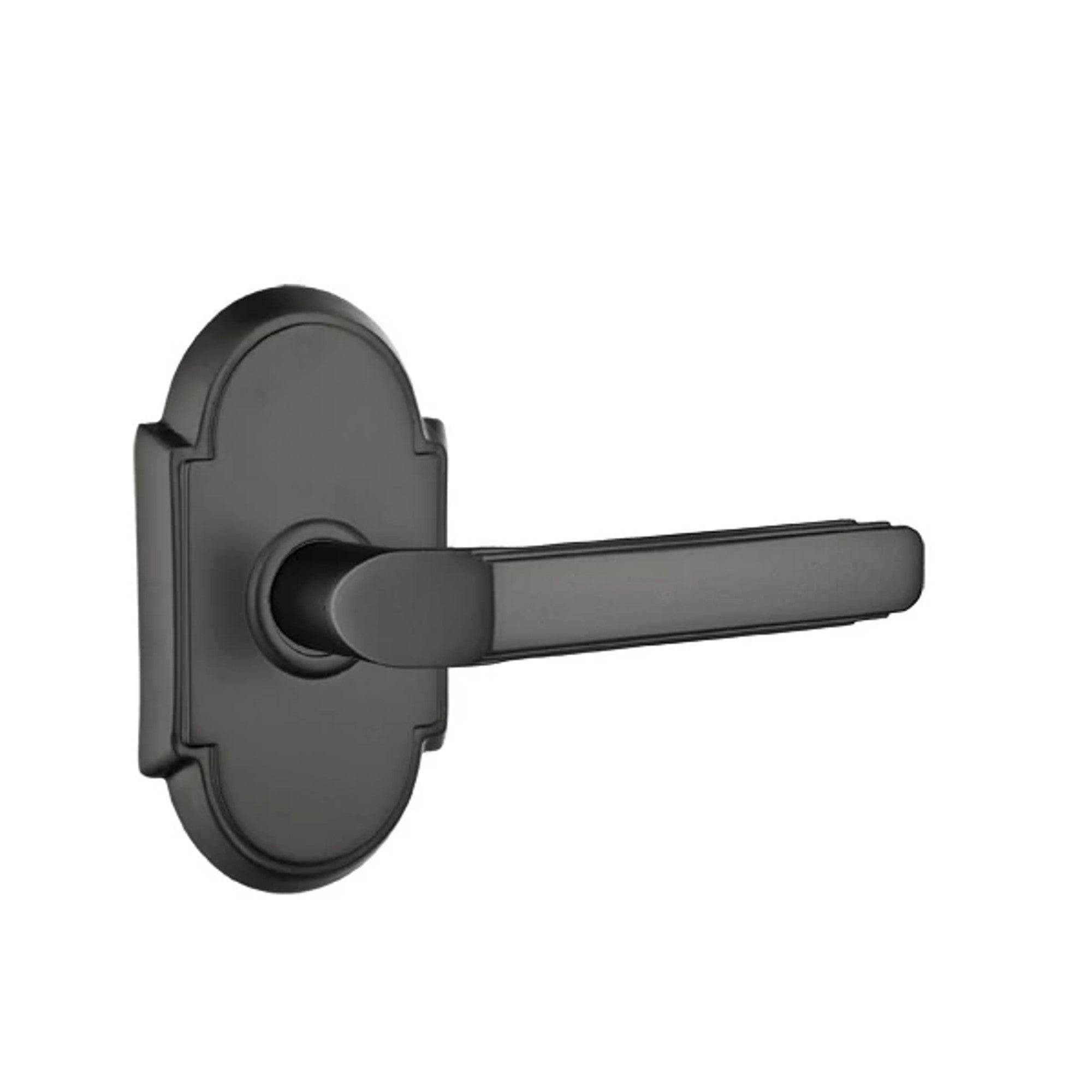 Emtek Milano Lever with #8 Rosette in Flat Black