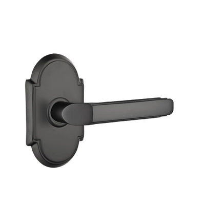 Emtek Milano Lever with #8 Rosette in Flat Black
