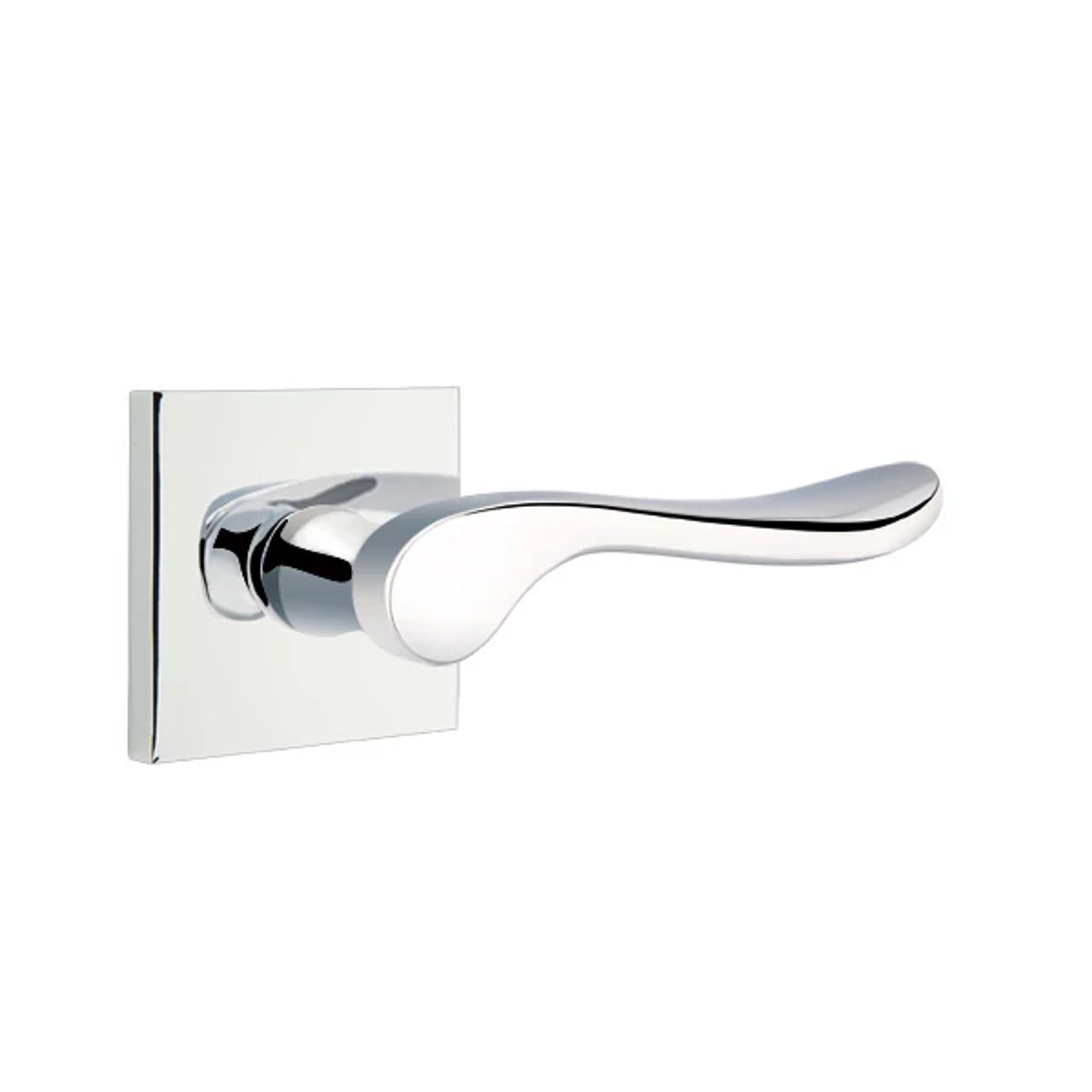 Emtek Luzern Lever with Square Rosette in Polished Chrome