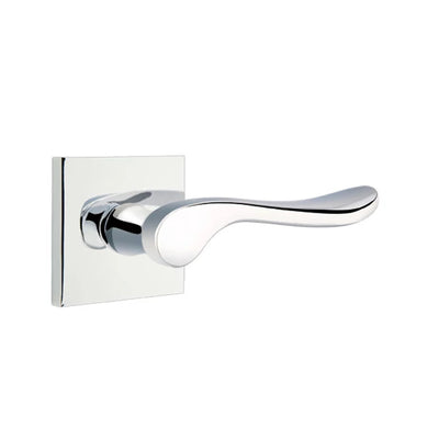 Emtek Luzern Lever with Square Rosette in Polished Chrome