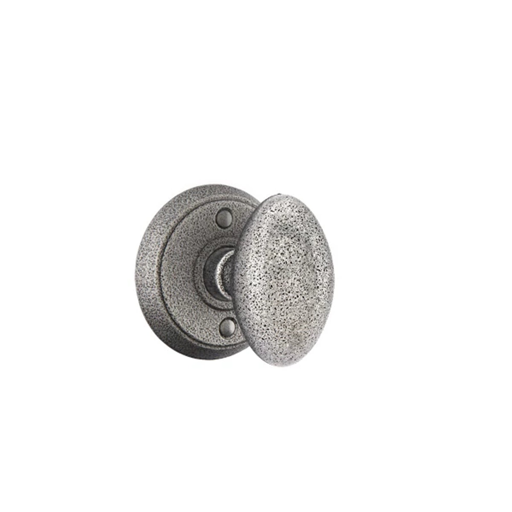 Emtek Savannah Knob with #2 Rosette in Satin Steel