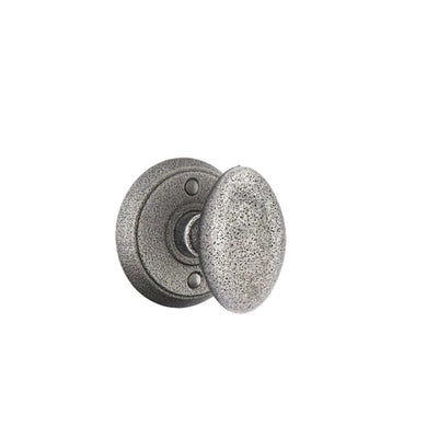 Emtek Savannah Knob with #2 Rosette in Satin Steel