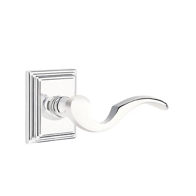 Emtek Cortina Lever with Wilshire Rosette in Polished Chrome