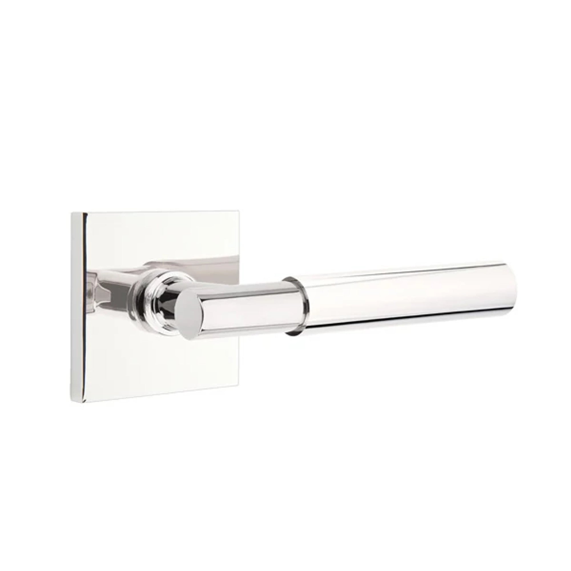 Emtek Myles Lever with Square Rosette in Polished Chrome