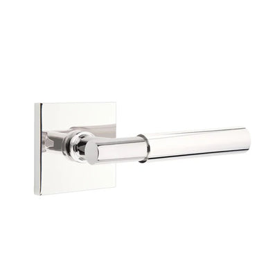 Emtek Myles Lever with Square Rosette in Polished Chrome