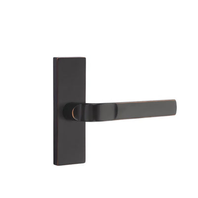 Emtek Aston Lever with Stretto 1-1/2" x 5" in Oil Rubbed Bronze