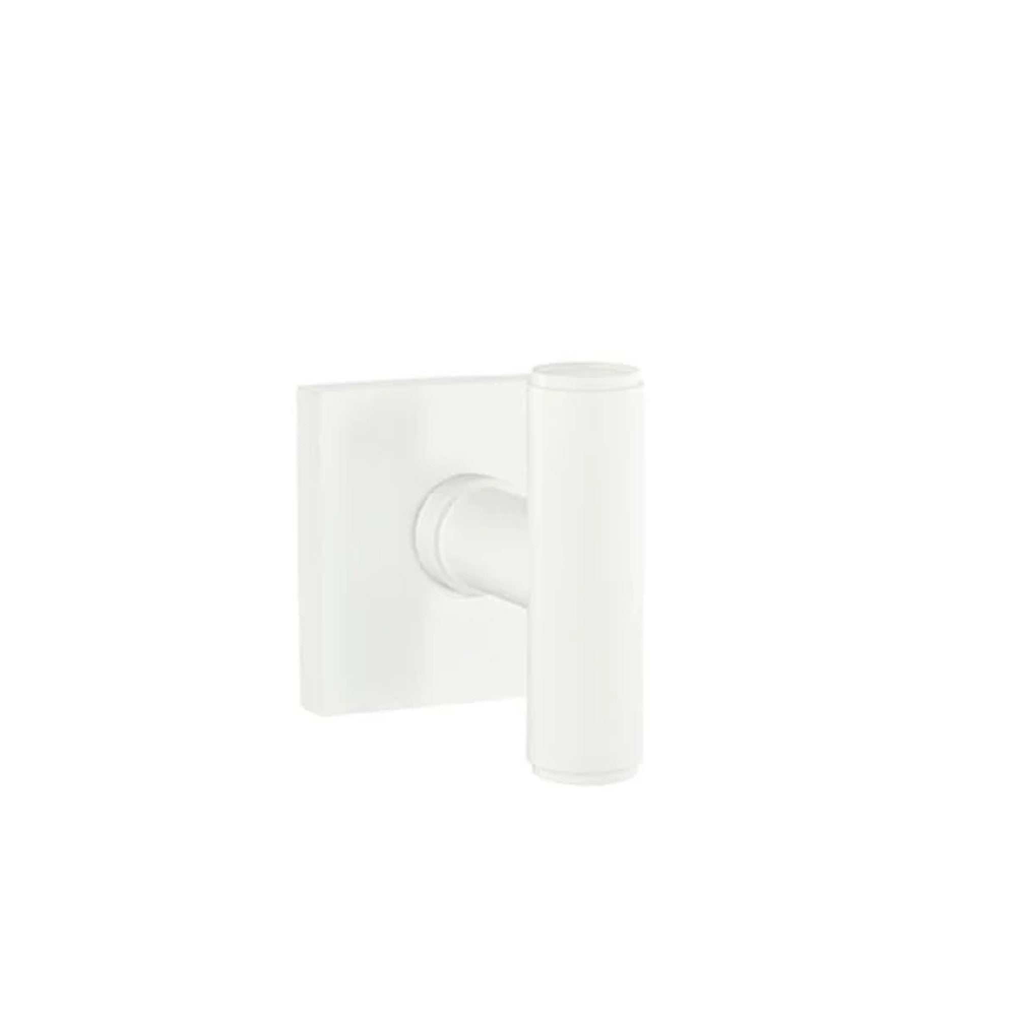 Emtek Ace Knob with Square Rosette in Matte White