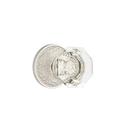 Emtek Old Town Knob with Lancaster Rosette in Satin Nickel