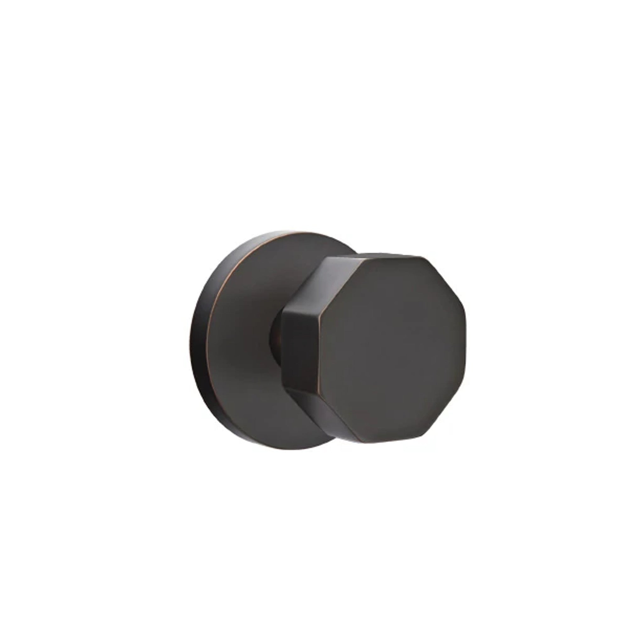 Emtek Octagon Knob with Disk Rosette in Oil Rubbed Bronze