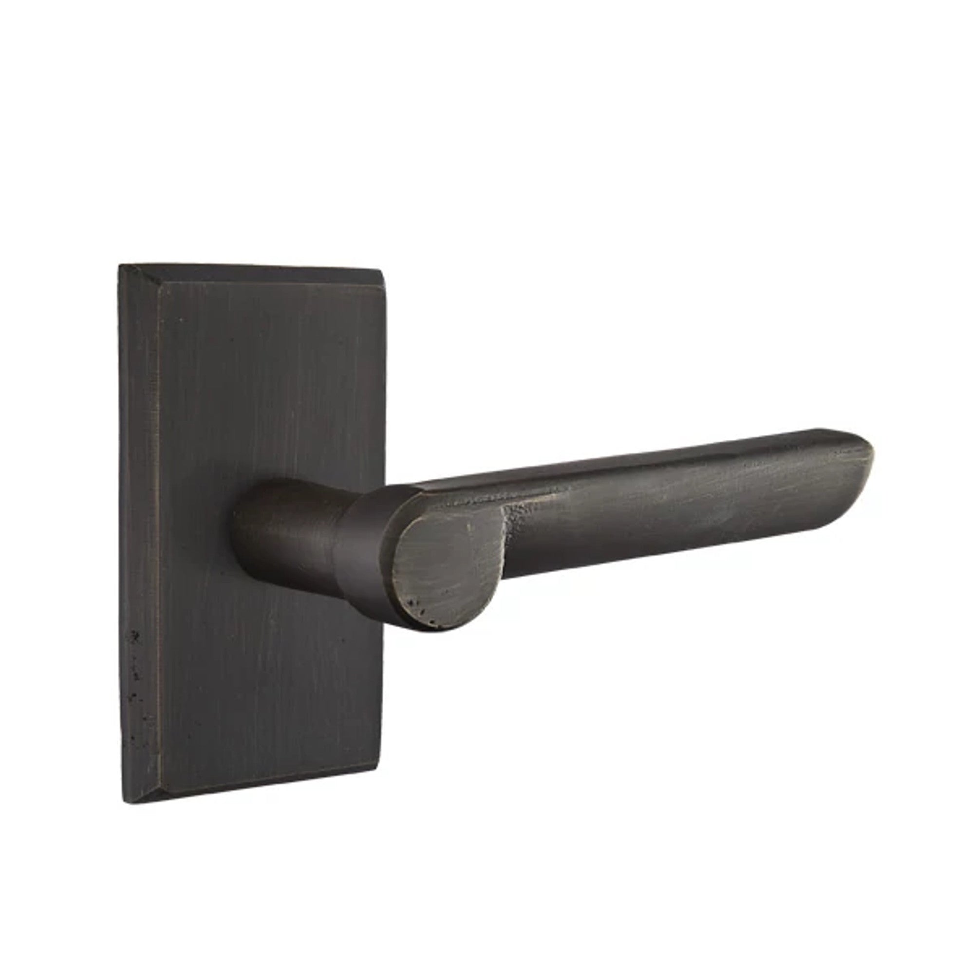 Emtek Aurora Lever with #3 Rosette in Medium Bronze