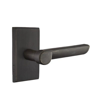 Emtek Aurora Lever with #3 Rosette in Medium Bronze