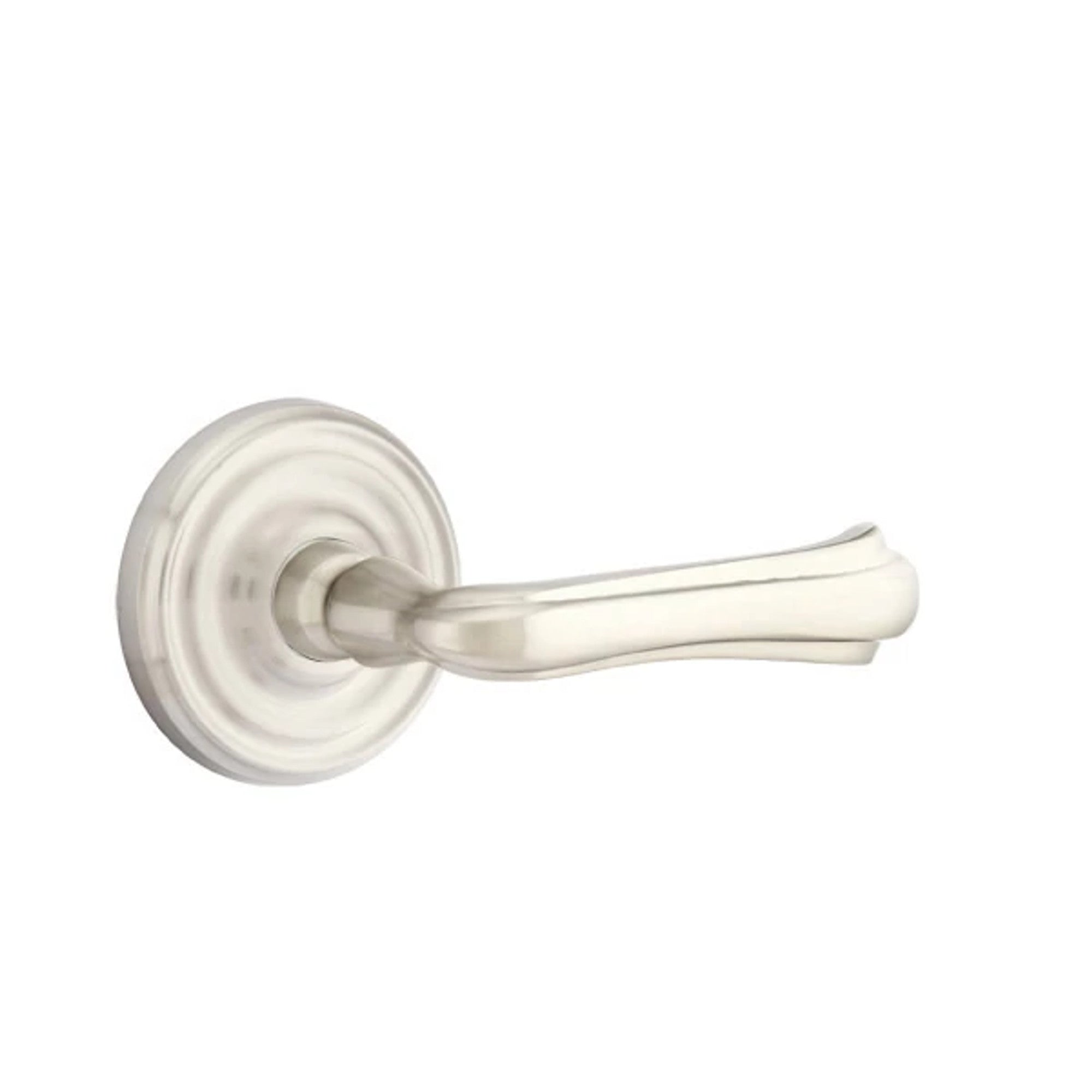 Emtek Wembley Lever with Regular Rosette in Satin Nickel