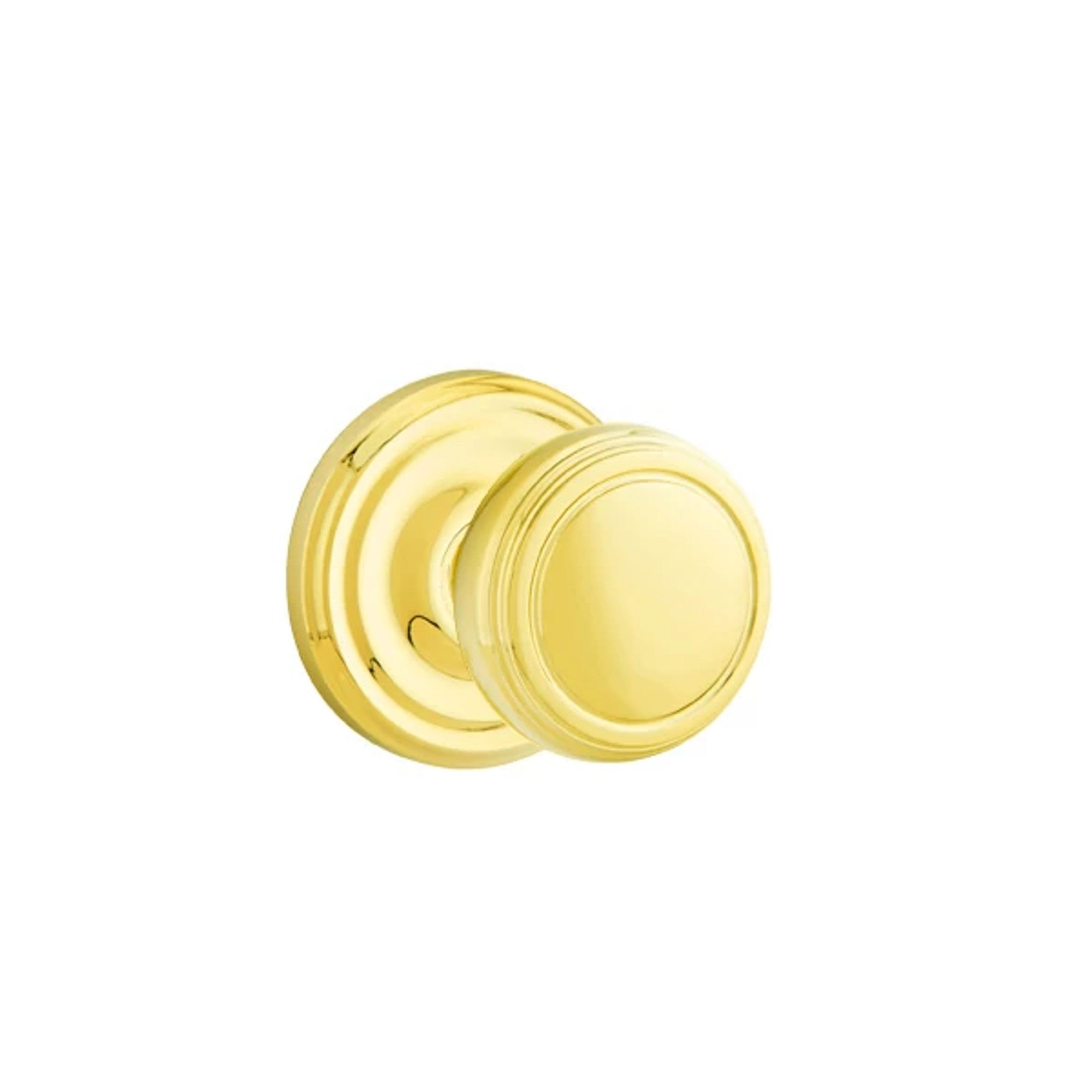 Emtek Norwich Knob with Regular Rosette in Unlacquered Brass