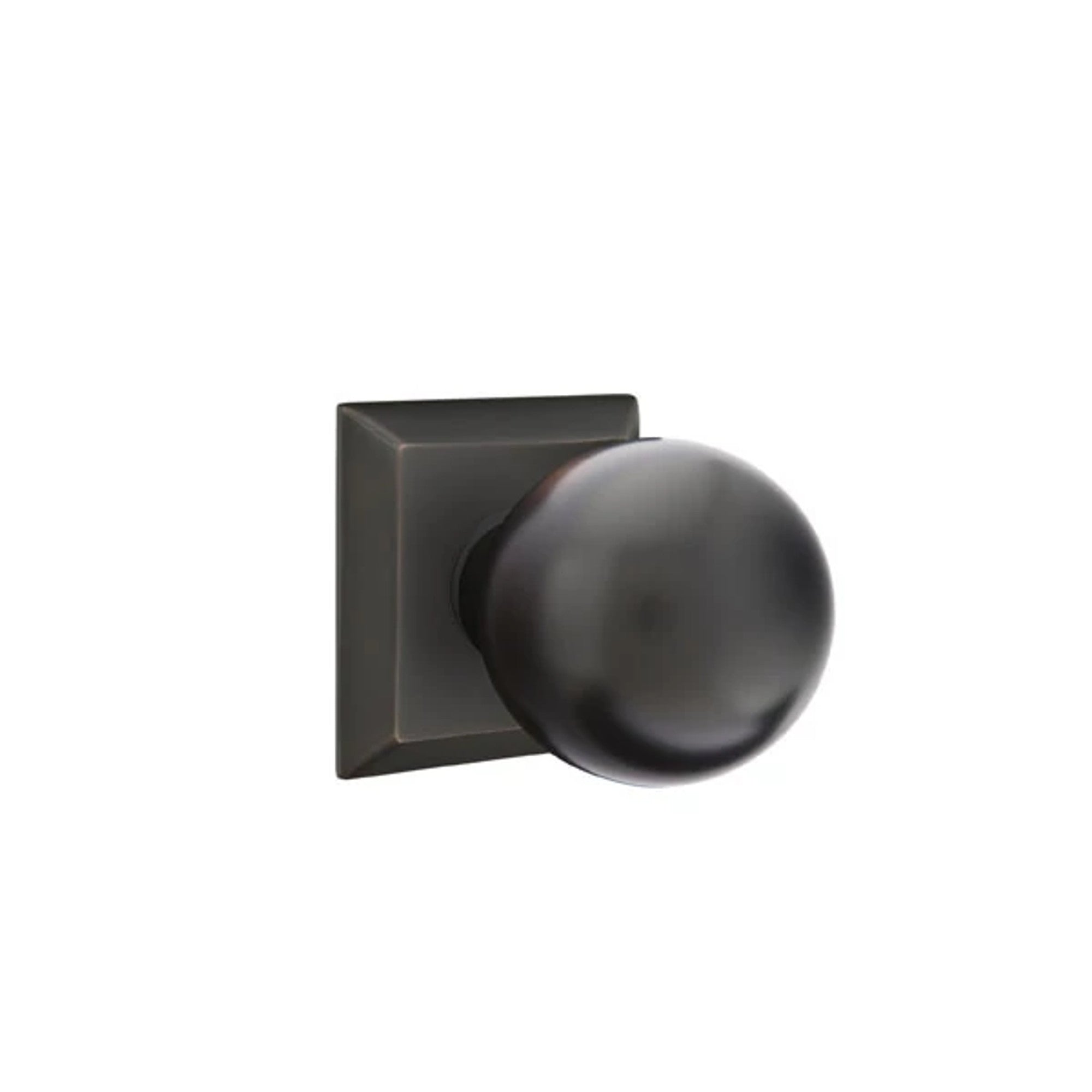 Emtek Orb Knob with Quincy Rosette in Oil Rubbed Bronze
