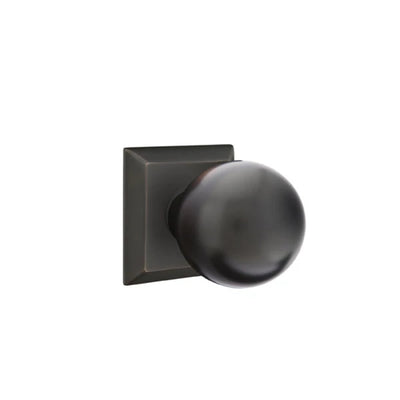 Emtek Orb Knob with Quincy Rosette in Oil Rubbed Bronze