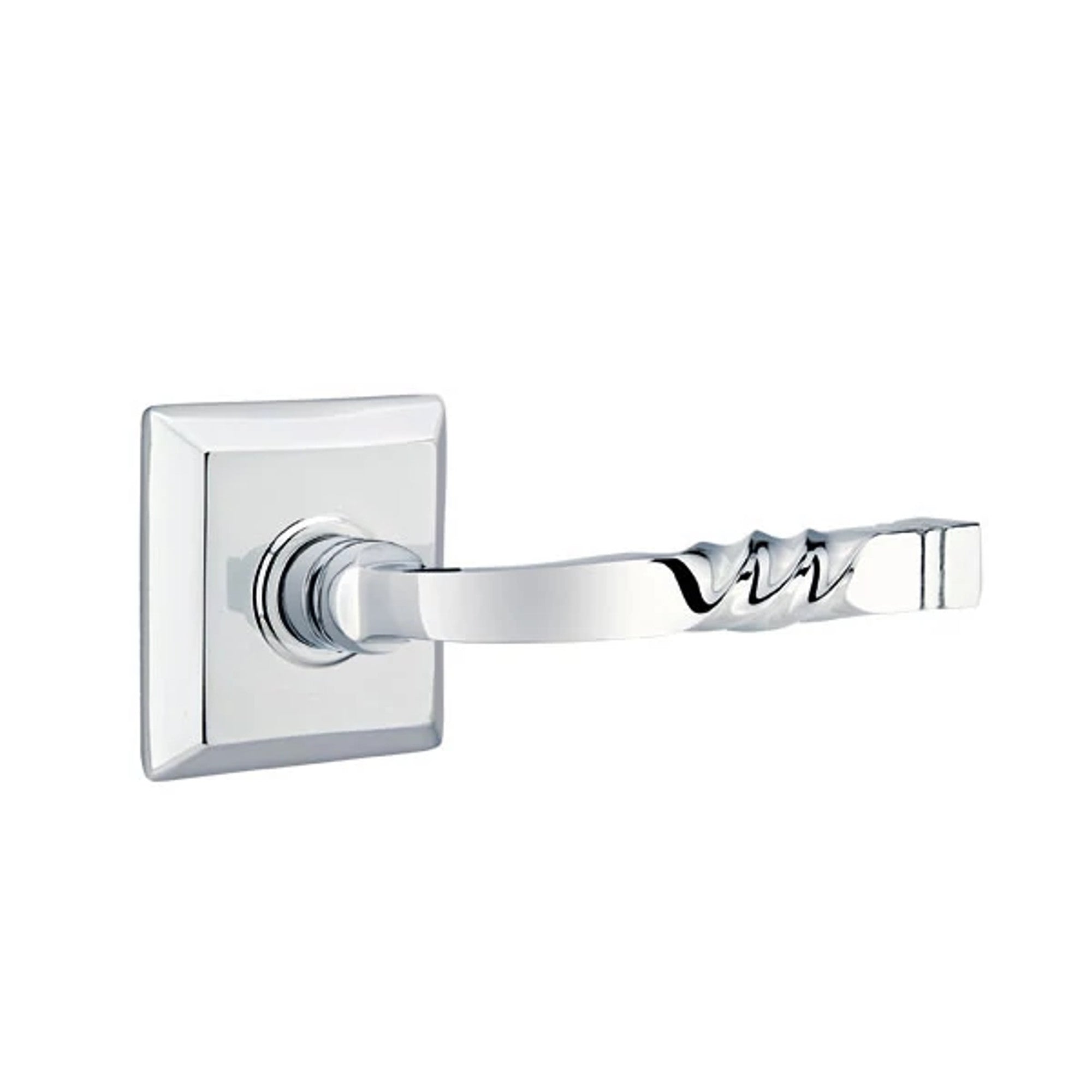Emtek Santa Fe Lever with Quincy Rosette in Polished Chrome