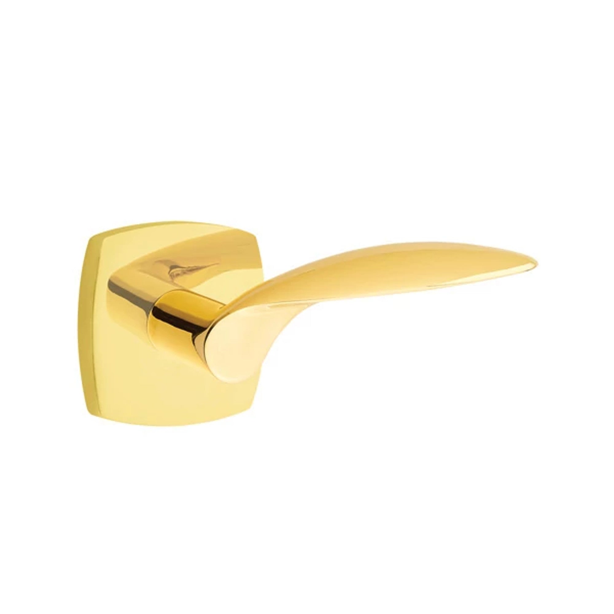 Emtek Mercury Lever with Urban Modern Rosette in Unlacquered Brass