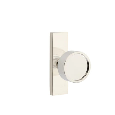 Emtek Verve Knob with Stretto 1-1/2" x 5" in Polished Nickel