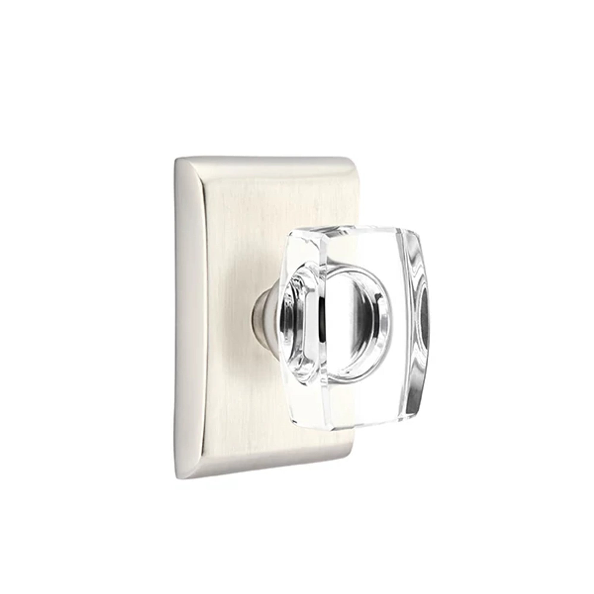 Emtek Windsor Knob with Neos Rosette in Satin Nickel