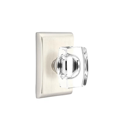 Emtek Windsor Knob with Neos Rosette in Satin Nickel