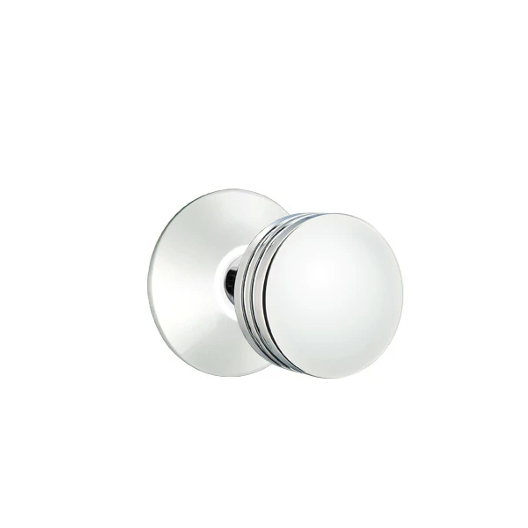 Emtek Bern Knob with Modern Rosette in Polished Chrome
