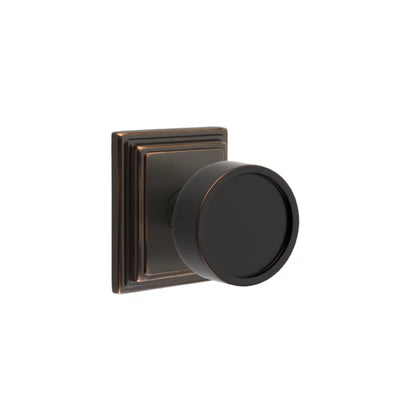 Emtek Verve Knob with Wilshire Rosette in Oil Rubbed Bronze