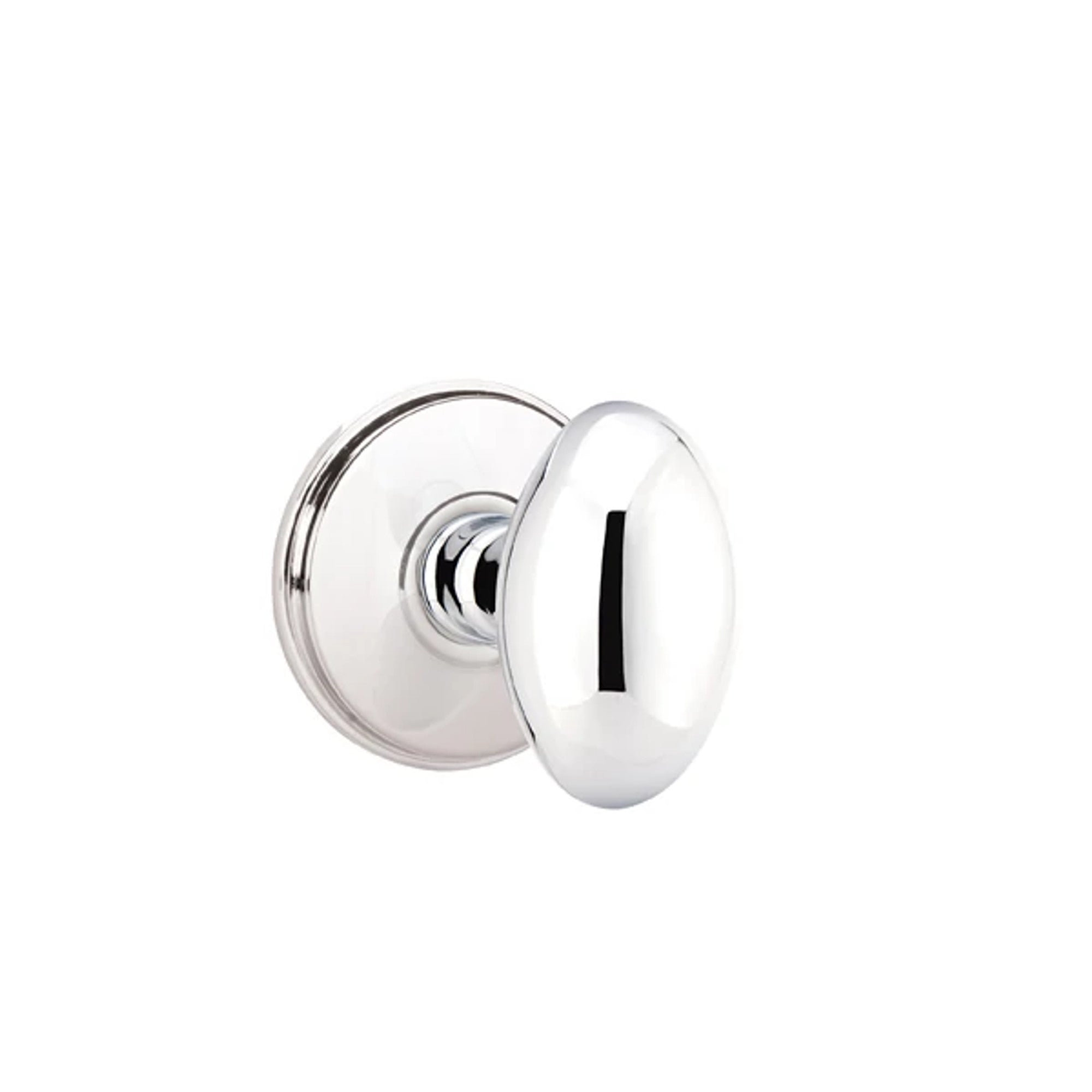 Emtek Egg Knob with Watford Rosette in Polished Chrome