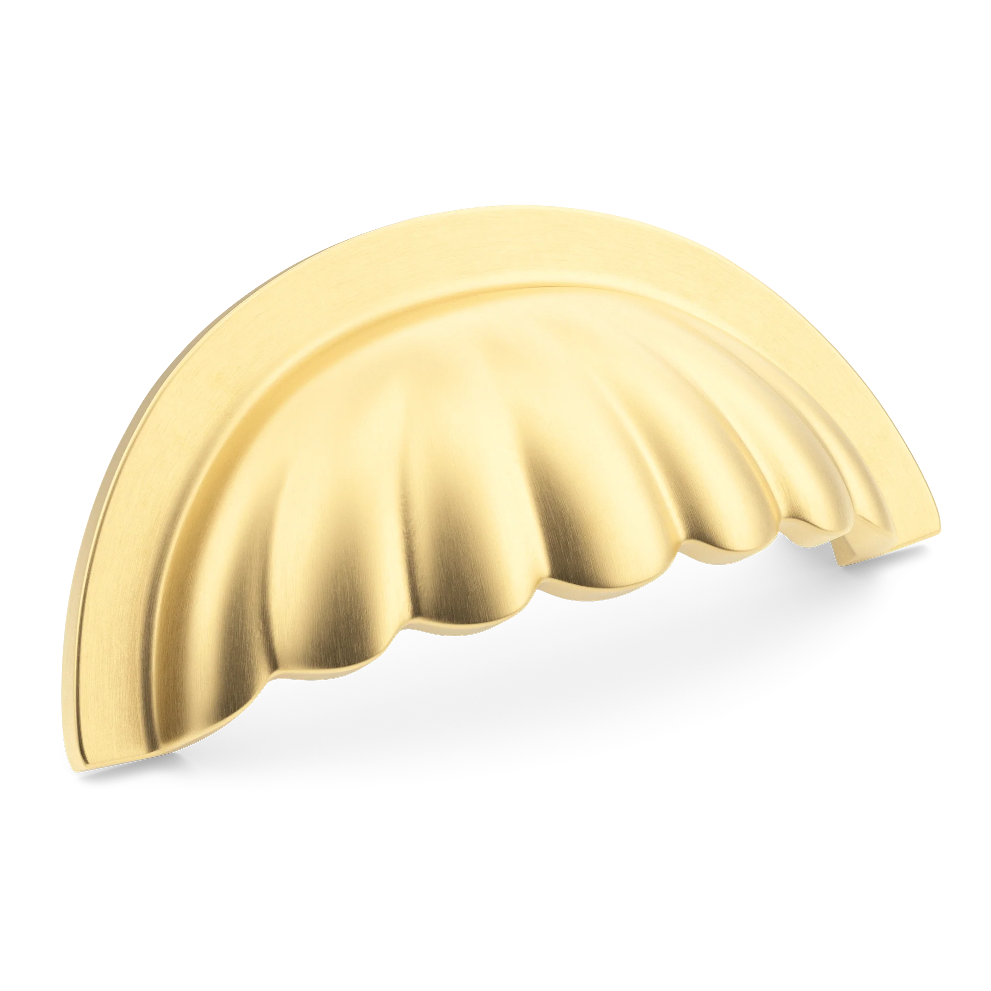Armac Martin Aberdovey Shell Cup Pull in 76mm / Satin Brass Satin Lacquered