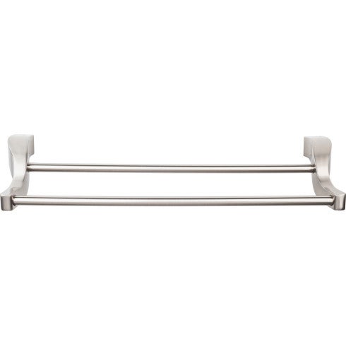 Top Knobs Aqua Bath Double Towel Bar 30" in Brushed Satin Nickel