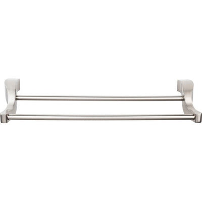 Top Knobs Aqua Bath Double Towel Bar 24" in Brushed Satin Nickel