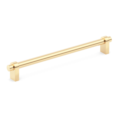 Armac Martin Arbar Cabinet Handle in 73mm / Polished Brass Unlacquered
