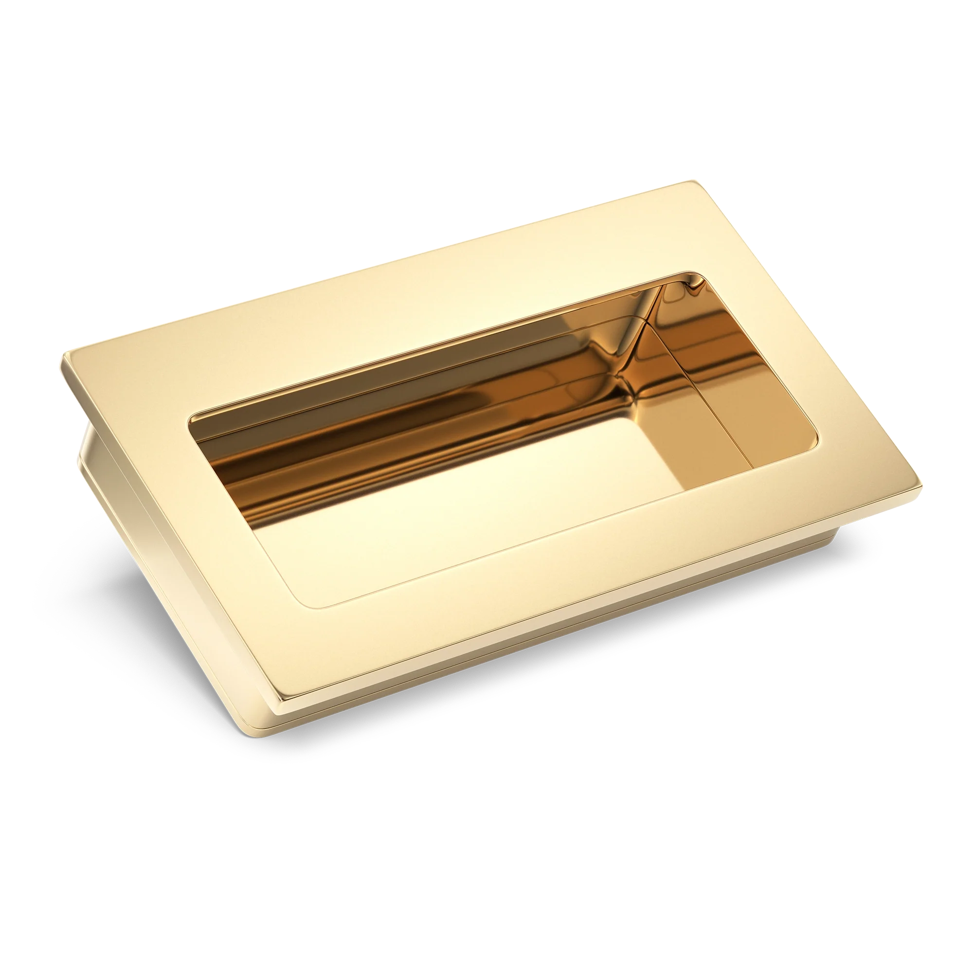 Armac Martin Bartley Flush Pull in 100mm / Polished Brass Unlacquered