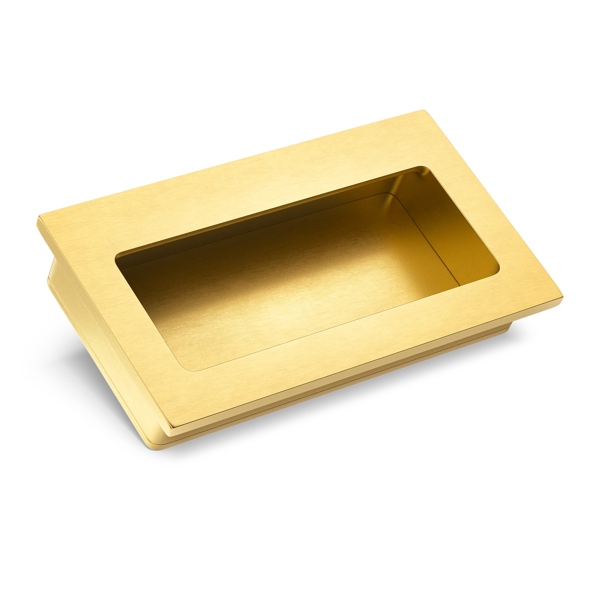 Armac Martin Bartley Flush Pull in 100mm / Satin Brass Lacquered