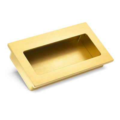 Armac Martin Bartley Flush Pull in 100mm / Satin Brass Lacquered