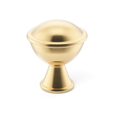 Armac Martin Belgrave Cabinet Knob in 25mm / Polished Brass Unlacquered