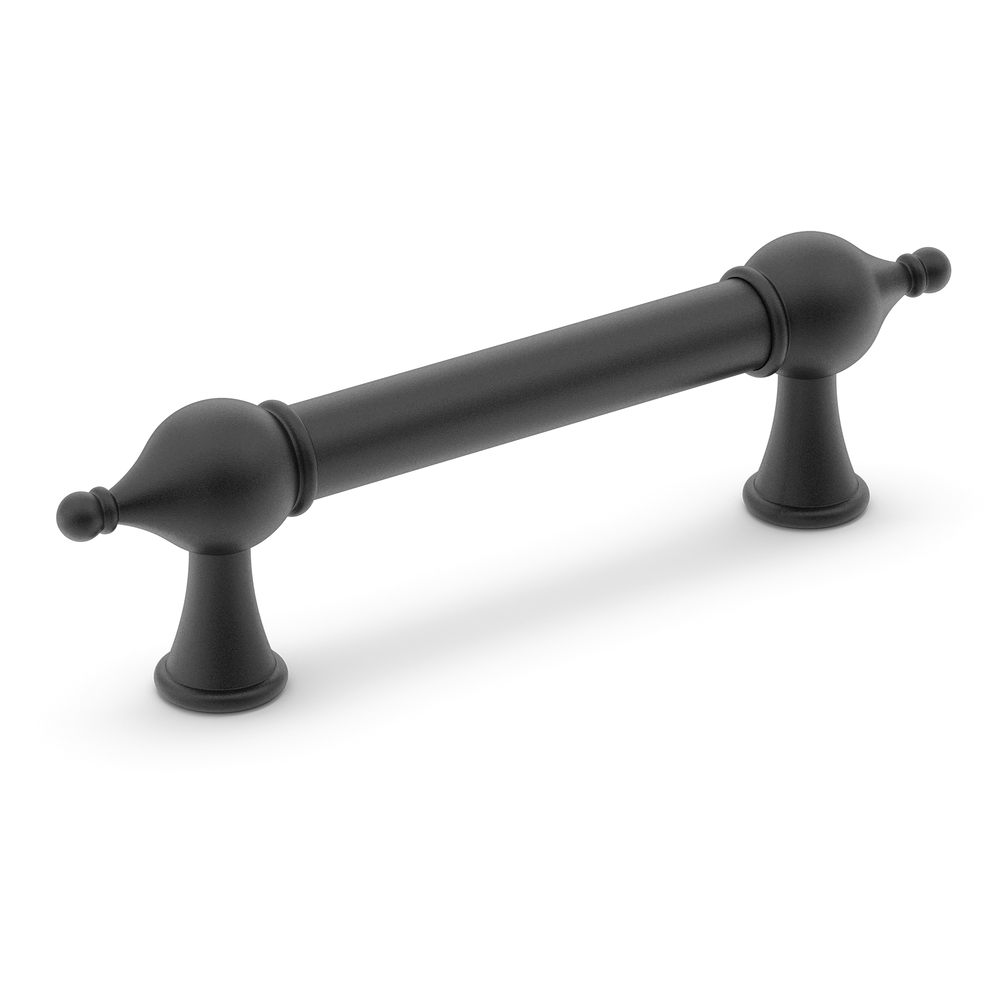 Armac Martin Belgrave Cabinet Handle in 96mm / Matt Black Lacquered