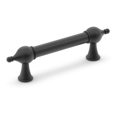 Armac Martin Belgrave Cabinet Handle in 96mm / Matt Black Lacquered