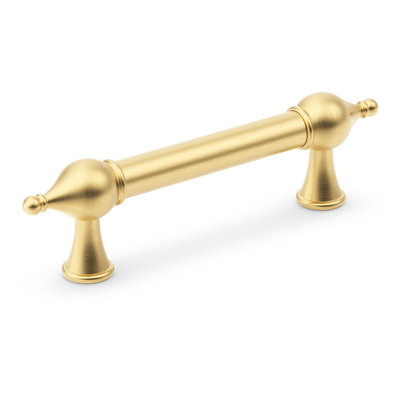 Armac Martin Belgrave Cabinet Handle in 96mm / Satin Brass Satin Lacquered