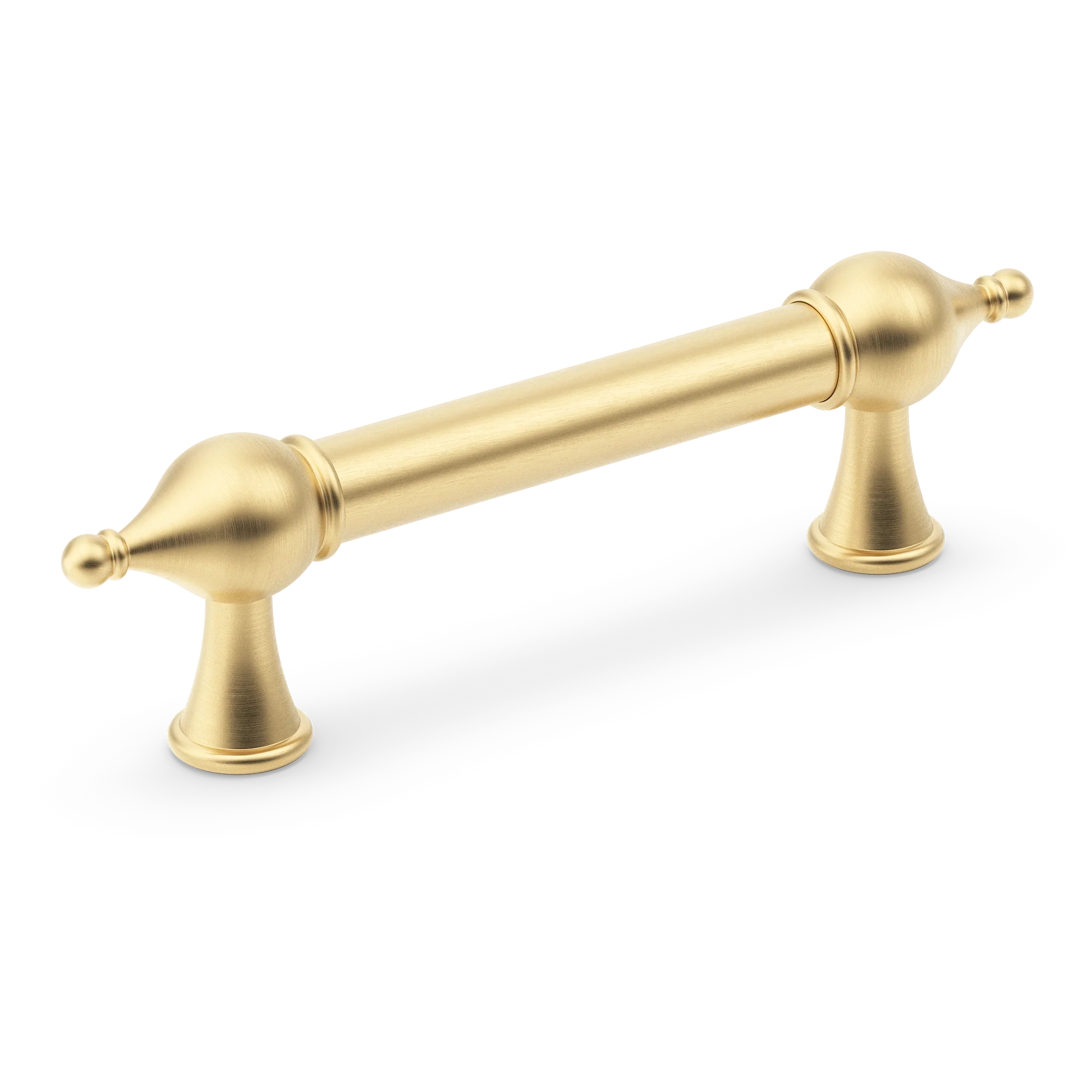 Armac Martin Belgrave Cabinet Handle in 96mm / Satin Brass Unlacquered