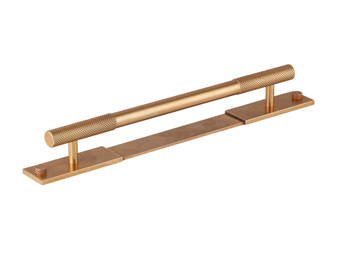 224MM MIX Diamond Knurled Pull Handle & Backplate