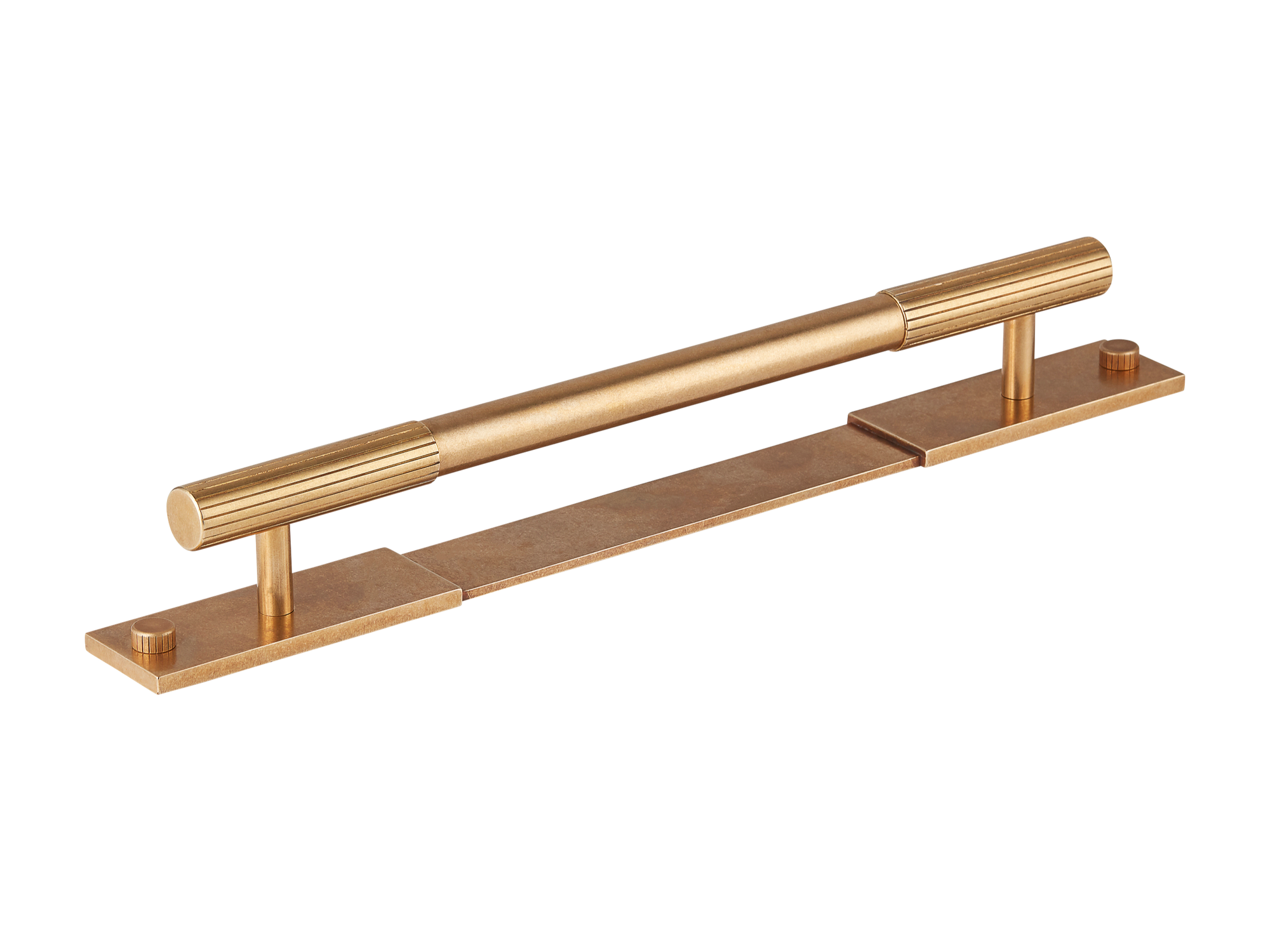 Armac Martin MIX Straight Knurled Pull Handle & Backplate
