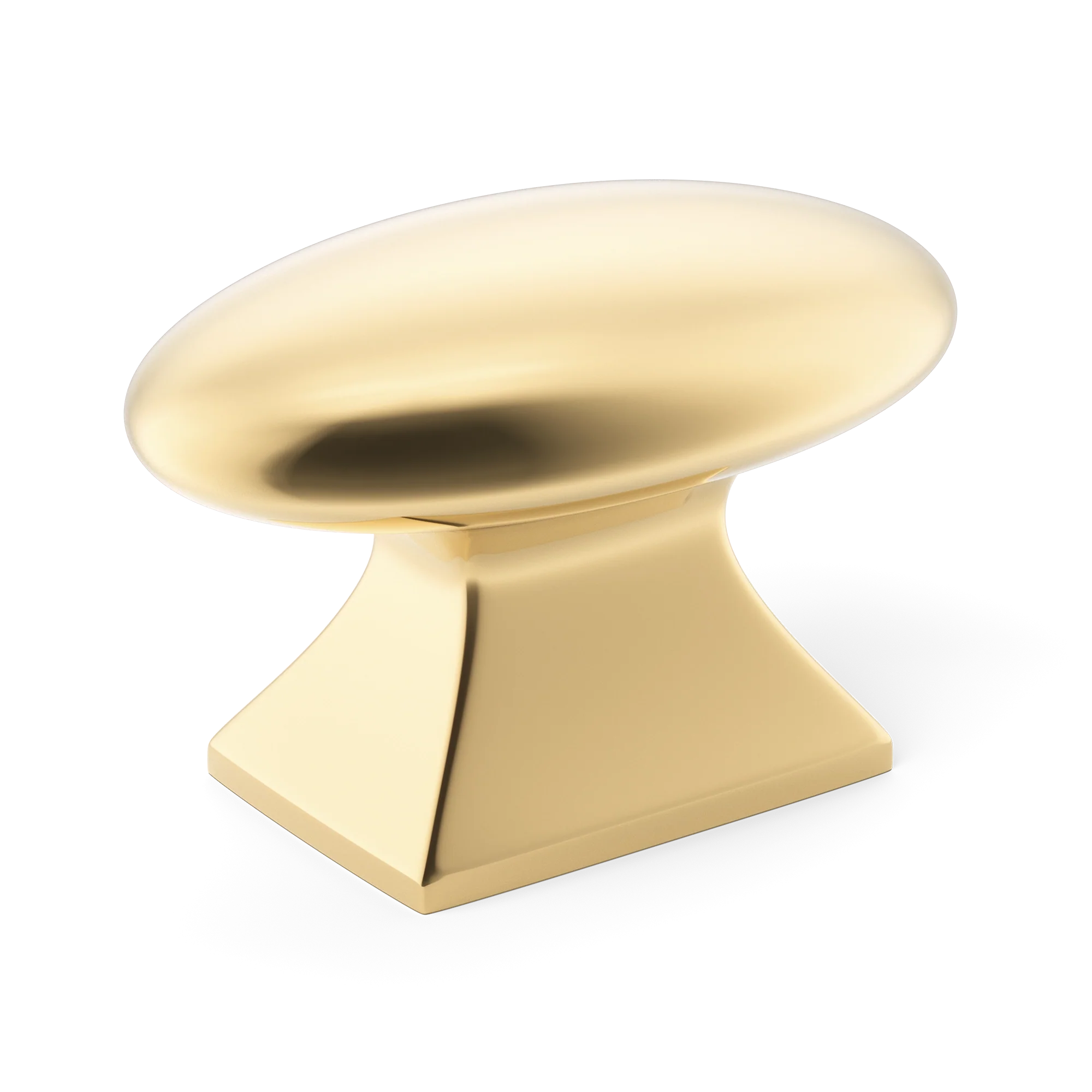 Armac Martin Bournville Cabinet Knob in 35mm / Polished Brass Unlacquered
