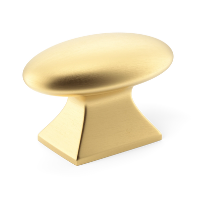Armac Martin Bournville Cabinet Knob in 35mm / Satin Brass Unlacquered